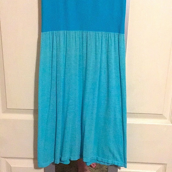 2XHP 💙Gorgeous Blue Ombre Ribbed Tank Top Style Dress by JJ Always. XS/S - Picture 4 of 5